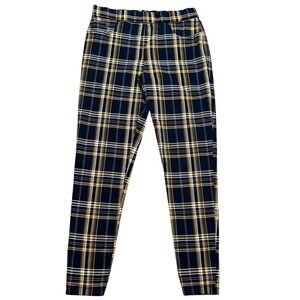 No Boundaries Yellow Plaid Skinny‎ Pants Juniors Size L (11-13)